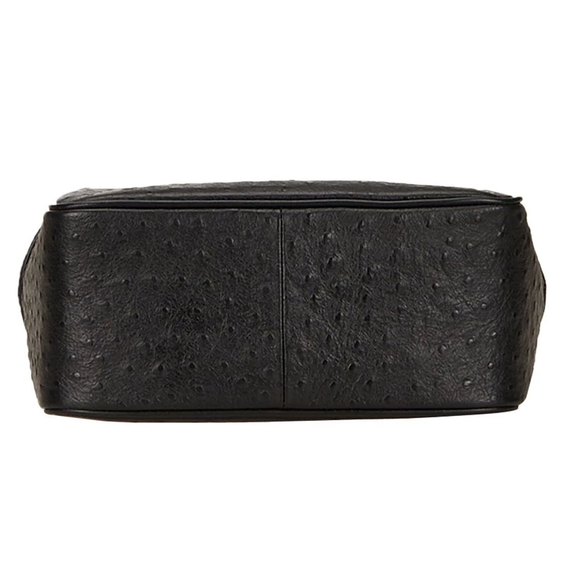 Versace Black Ostrich Leather Tote For Women - Image 4