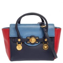 Versace Tricolor Leather Small Medusa Medallion Tote For Women