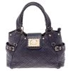 Versace Purple Quilted Leather Medusa Plaque Flap Satchel For Women