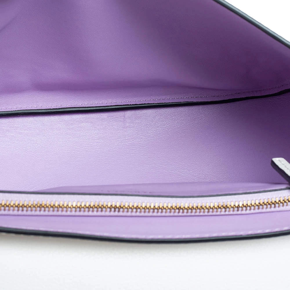 Versace White Leather La Medusa Studded Shoulder Bag For Women - Image 7