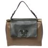 Versace Multicolor Leather Medusa Flap Top Handle Bag For Women
