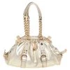 Versace Gold Leather Madonna Satchel For Women