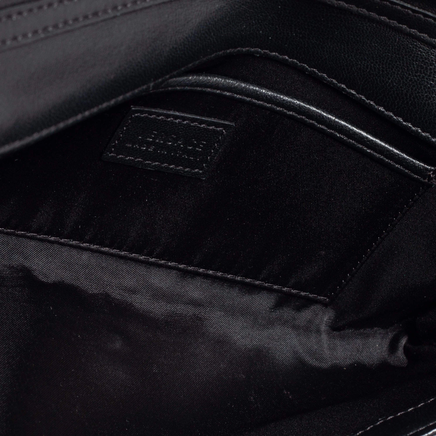 Versace Black Quilted Leather Medusa Chain Clutch For Women - Image 8