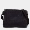 Versace Black Signature Nylon Messenger Bag For Women