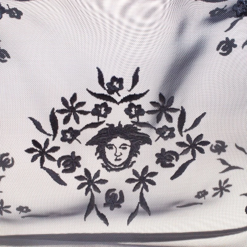 Versace Black Mesh Vintage Shoulder Bag For Women - Image 5