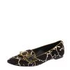 Versace Brown/White Leopard Print Calfhair And Leather Flats Size 39.5 For Women