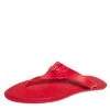 Versace Red Rubber Medusa Thong Flat Sandals Size 39 For Women