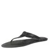 Versace Black Rubber Medusa Thong Flats Size 38 For Women