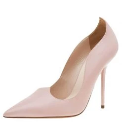 Versace Pink Leather Pointed Toe Pumps Size 40 For Women