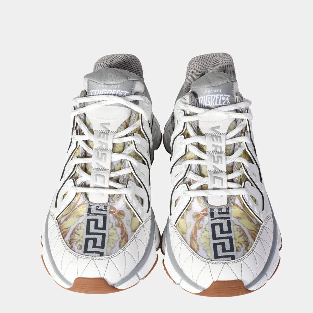 Versace White Wmns Trigreca Barocco Print Sneaker EU 38 For Women - Image 3