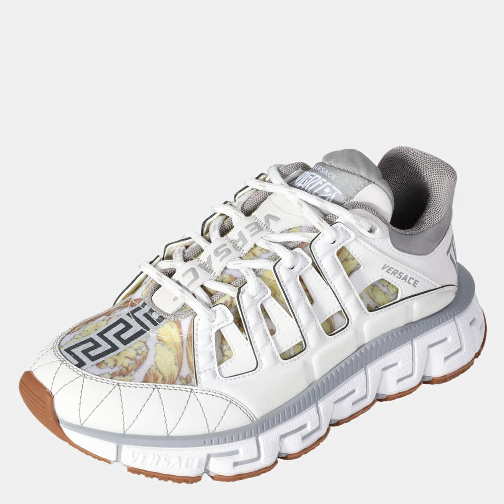 Versace White Wmns Trigreca Barocco Print Sneaker EU 38 For Women - Image 2