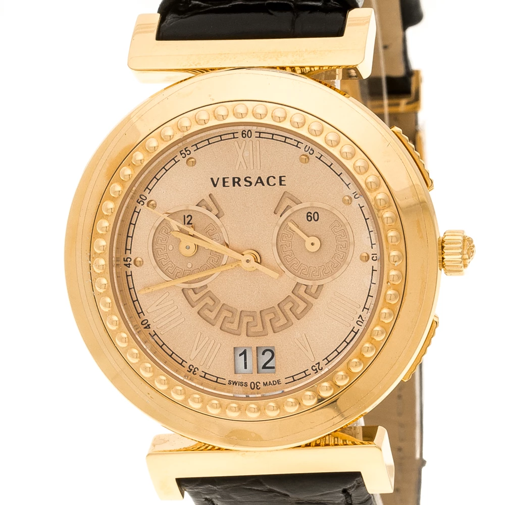 Versace Rose Gold Plated Steel A9C Chronograph Women's Wristwatch 40 Mm For Women - Image 3