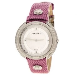 Versace White Mother Of Pearl Stainless Steel Thea A7Q Women's Wristwatch 39 Mm For Women