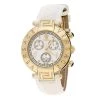 Versace White Mother Of Pearl Gold Plated Steel Aion 68C Women's Wristwatch 40 Mm For Women