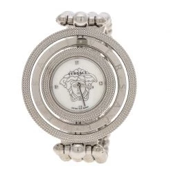 Versace Mother Of Pearl Stainless Steel Eon 80Q Women's Wristwatch 39 Mm For Women