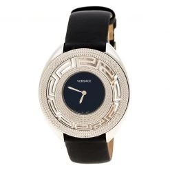 Versace Black Stainless Steel 67Q Women's Wristwatch 39 Mm For Women