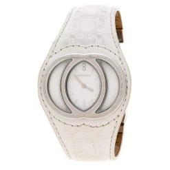 Versace White Stainless Steel Eclissi 74Q Women's Wristwatch 39 Mm For Women