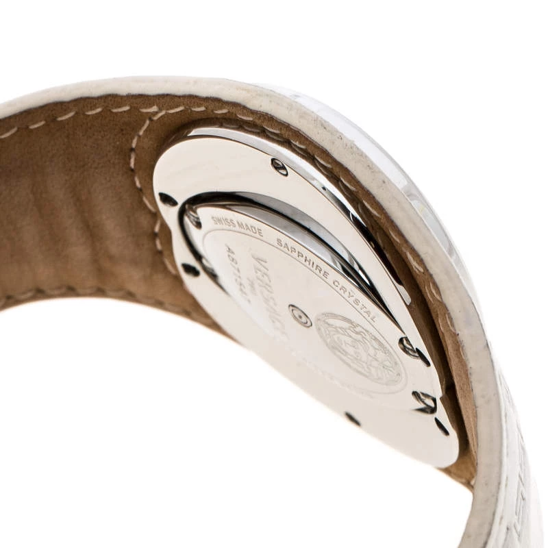 Versace White Stainless Steel Eclissi 74Q Women's Wristwatch 39 Mm For Women - Image 6