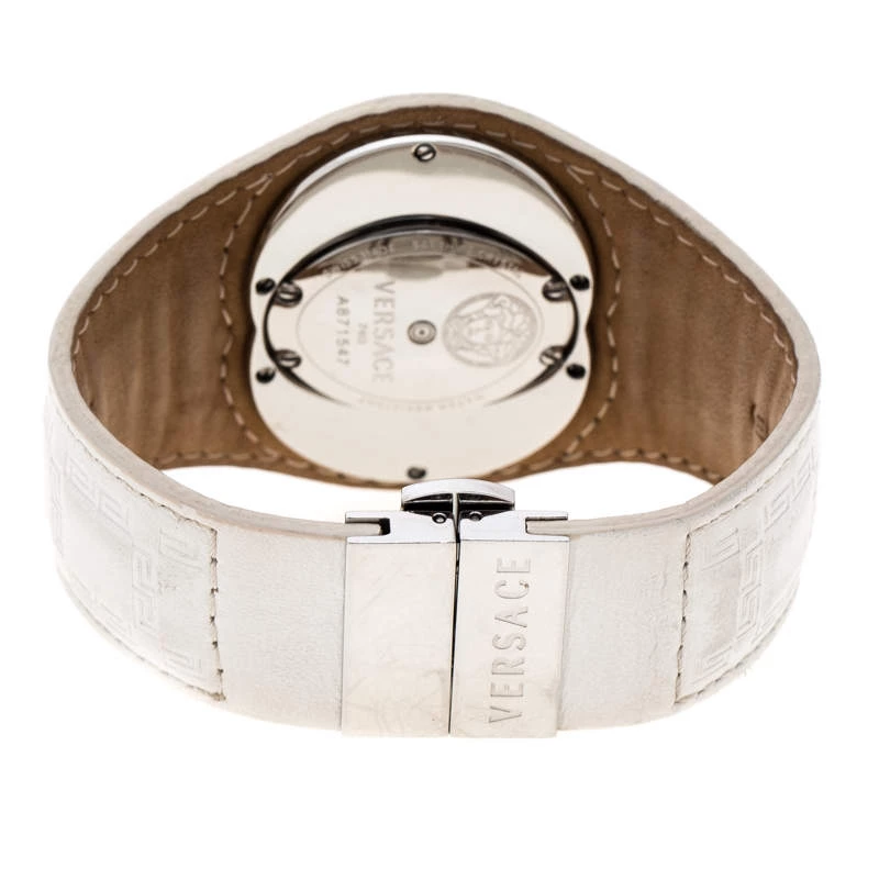 Versace White Stainless Steel Eclissi 74Q Women's Wristwatch 39 Mm For Women - Image 5