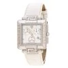 Versace White Stainless Steel Reve Carre 88Q Chronograph Women's Wristwatch 36 Mm For Women