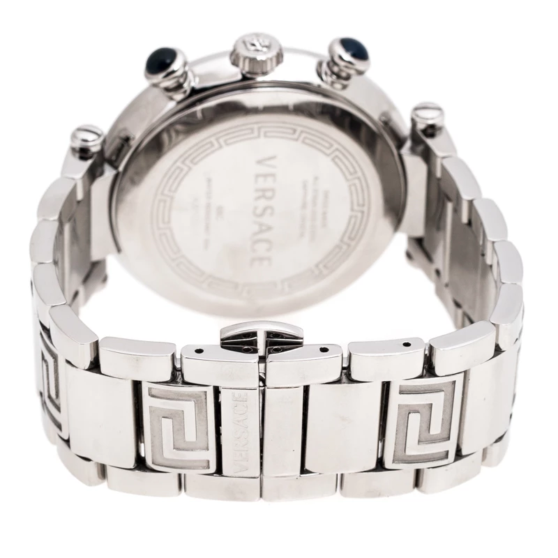 Versace Black Stainless Steel Reve 68C Chronograph Women's Wristwatch 40 Mm For Women - Image 5