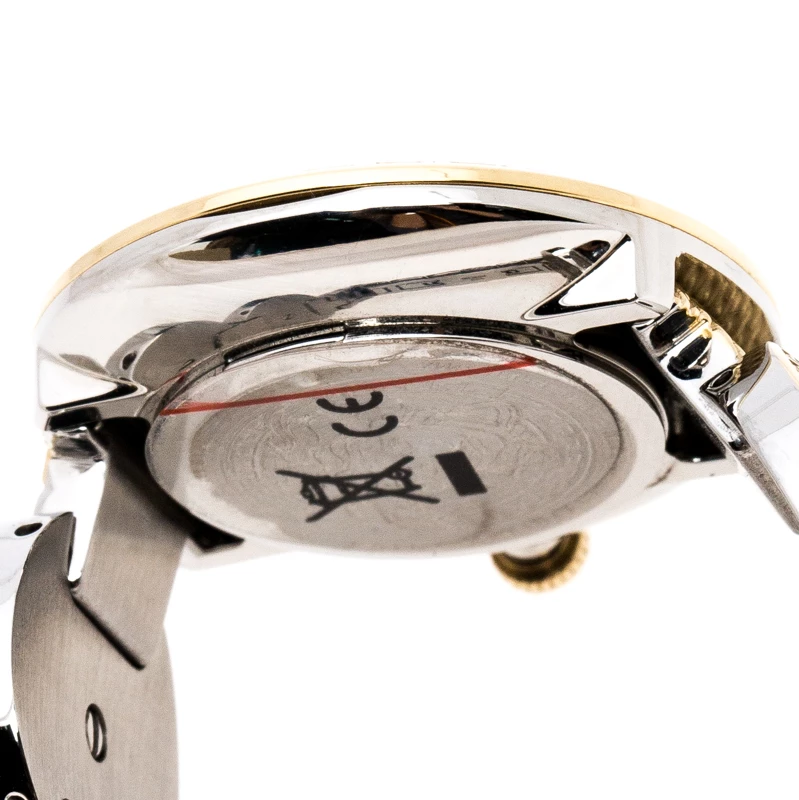 Versace White Gold Tone Signature Medusa Stud Icon VERF008 Women's Wristwatch 26 Mm For Women - Image 7