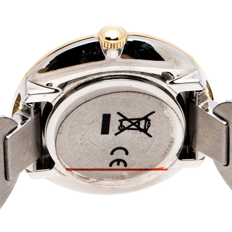 Versace White Gold Tone Signature Medusa Stud Icon VERF008 Women's Wristwatch 26 Mm For Women - Image 4