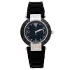 Versace Black Ceramic Stainless Steel Rubber Reve 92Q Women's Wristwatch 35 Mm For Women