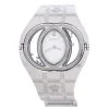 Versace Silver Stainless Steel Diamonds Eclissi 83Q Women's Wristwatch 39 Mm For Women