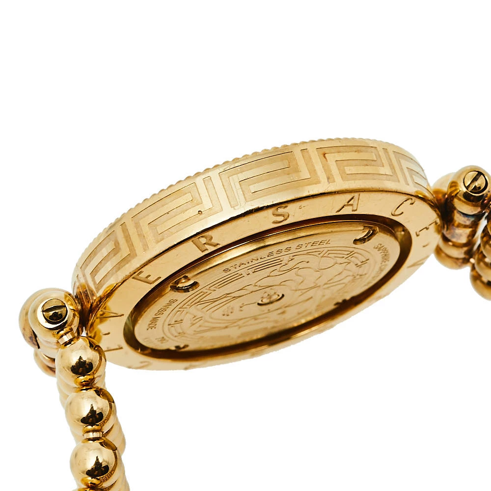 Versace Mother Of Pearl Yellow Gold Plated Stainless Steel Eon 79Q Women's Wristwatch 33.5 Mm For Women - Image 6