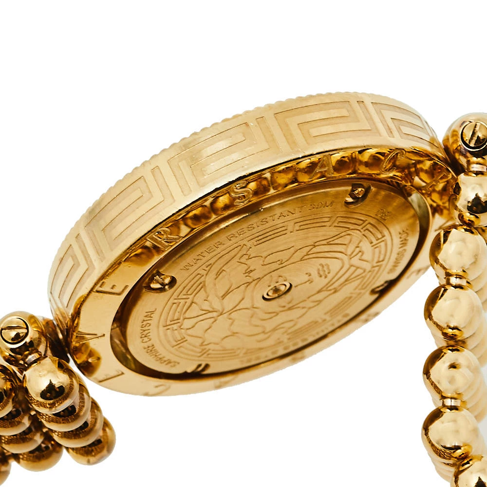 Versace Mother Of Pearl Yellow Gold Plated Stainless Steel Eon 79Q Women's Wristwatch 33.5 Mm For Women - Image 7