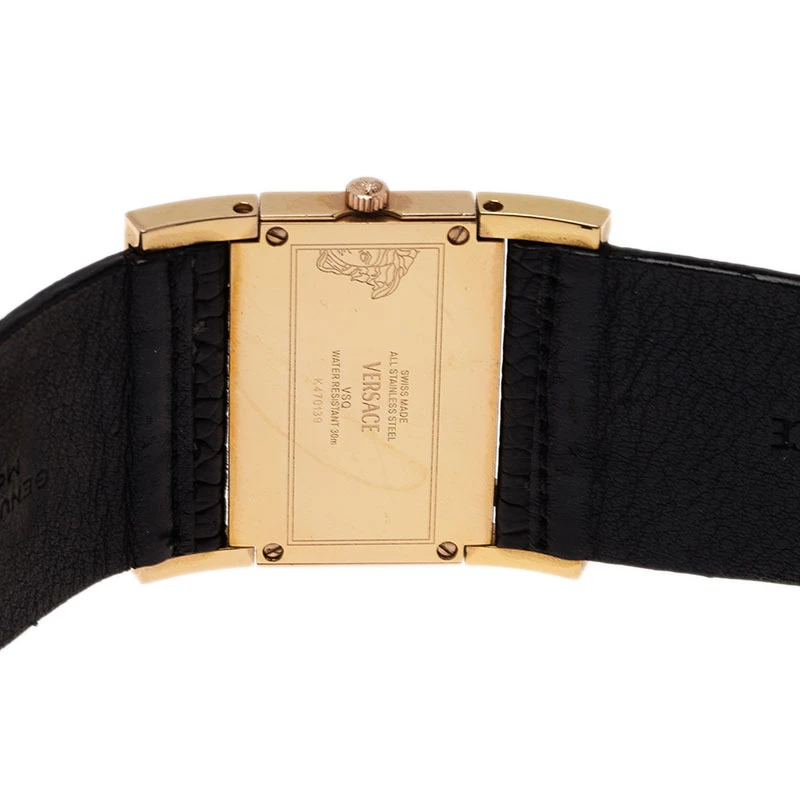 Versace Black Gold-Plated Stainless Steel Beauville Women's Wristwatch 40MM For Women - Image 3