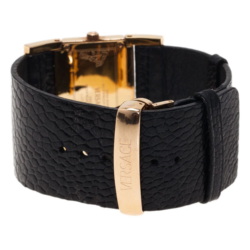 Versace Black Gold-Plated Stainless Steel Beauville Women's Wristwatch 40MM For Women - Image 4