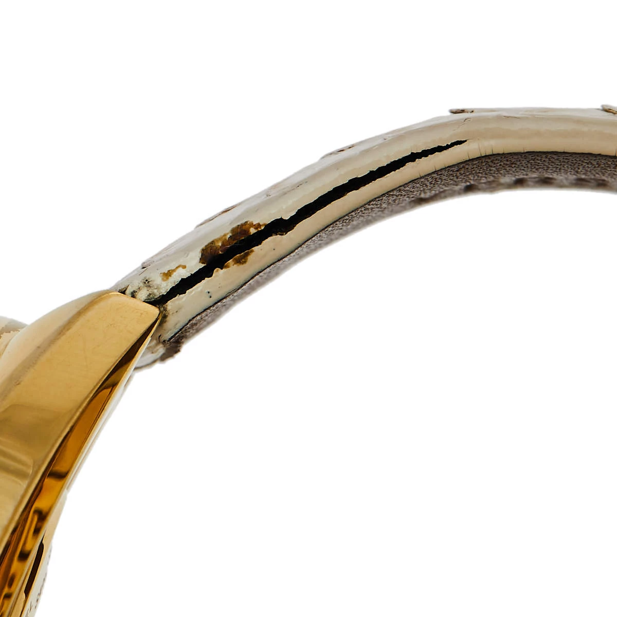 Versace White Gold Plated Stainless Steel Python Leather Destiny Spirit 86Q Women's Wristwatch 39 Mm For Women - Image 8