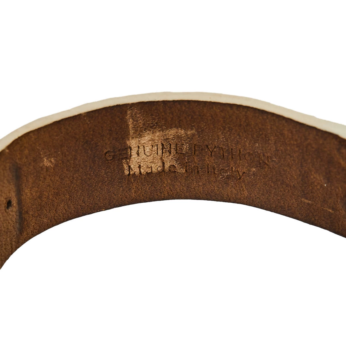 Versace White Gold Plated Stainless Steel Python Leather Destiny Spirit 86Q Women's Wristwatch 39 Mm For Women - Image 9