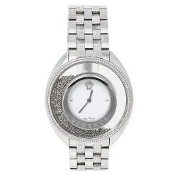 Versace White Stainless Steel Destiny Spirit 86Q Women's Wristwatch 39 Mm For Women