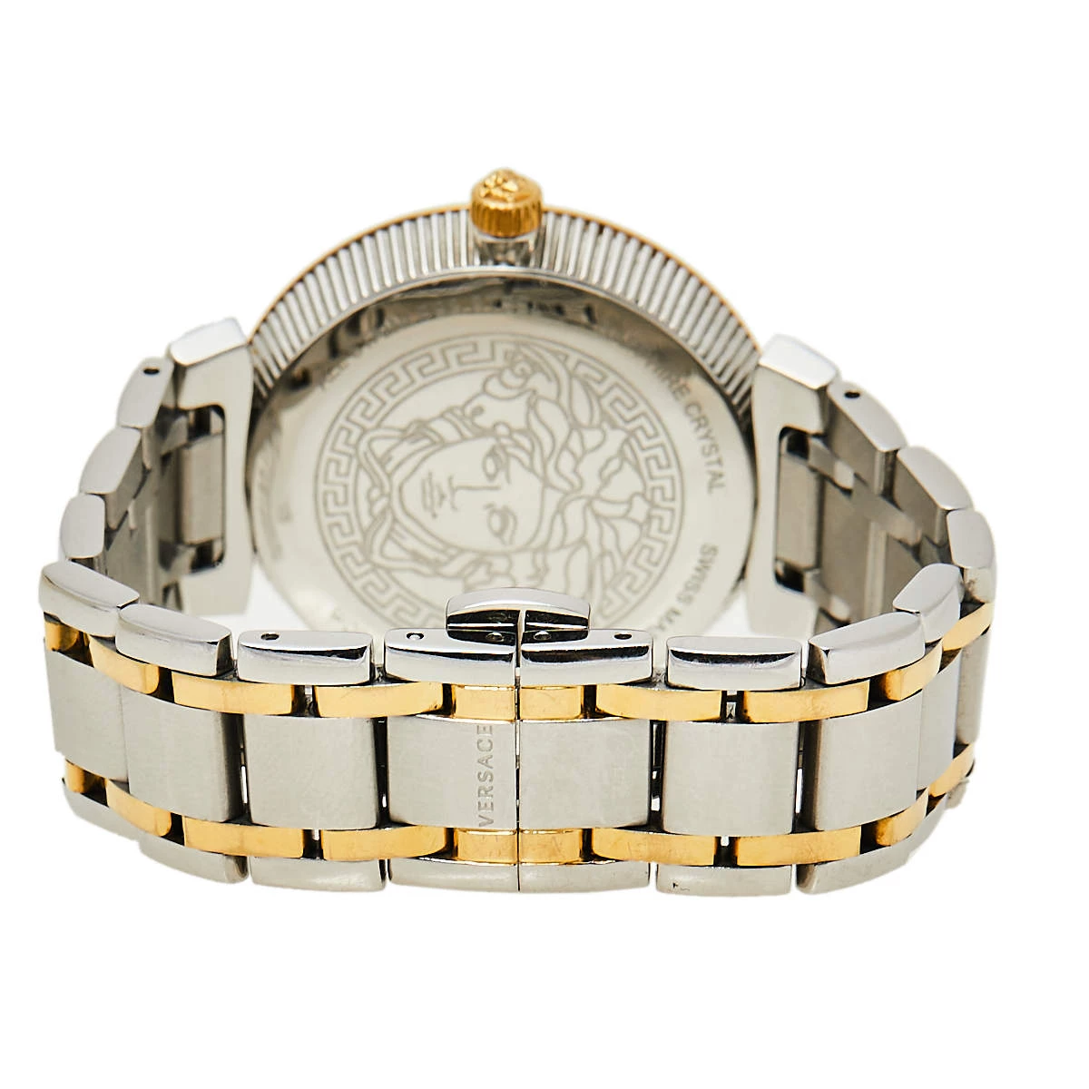 Versace Mother Of Pearl Gold Plated Stainless Steel Daphnis V16 Women's Wristwatch 35 MM For Women - Image 5