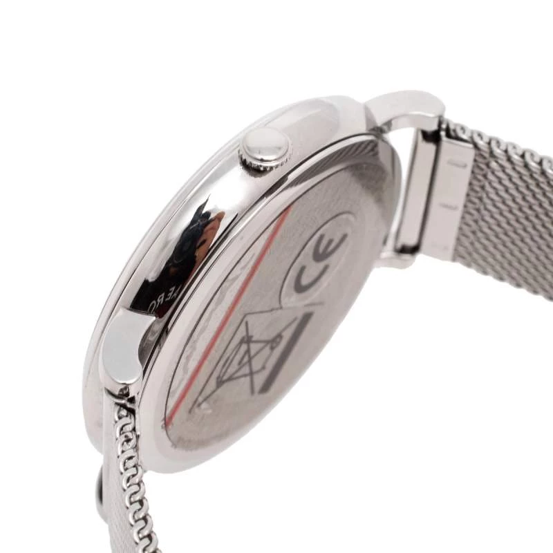 Versace Silver Stainless Steel V-Circle VRSCVBP050017 Women's Wristwatch 38 Mm For Women - Image 6