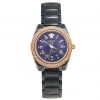 Versace Black Ceramic Rose Gold Stainless Steel Diamonds DV One Glamour 63Q Men's Wristwatch 34 Mm For Men
