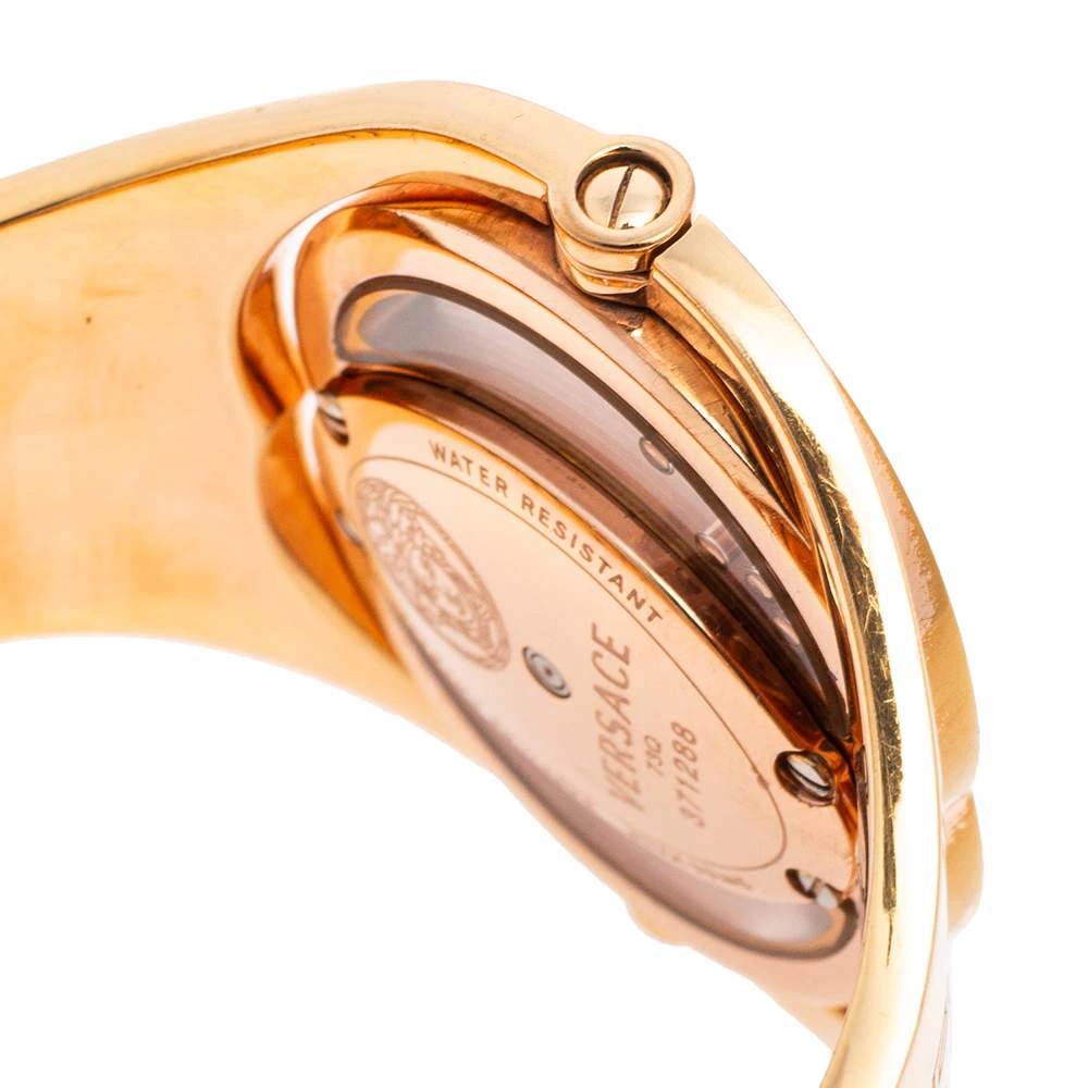 Versace Black Rose Gold Plated Stainless Steel Eclissi 73Q Women's Wristwatch 39 Mm For Women - Image 7