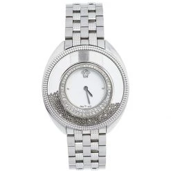 Versace White Stainless Steel Diamond Destiny Spirit 86Q Women's Wristwatch 39 Mm For Women