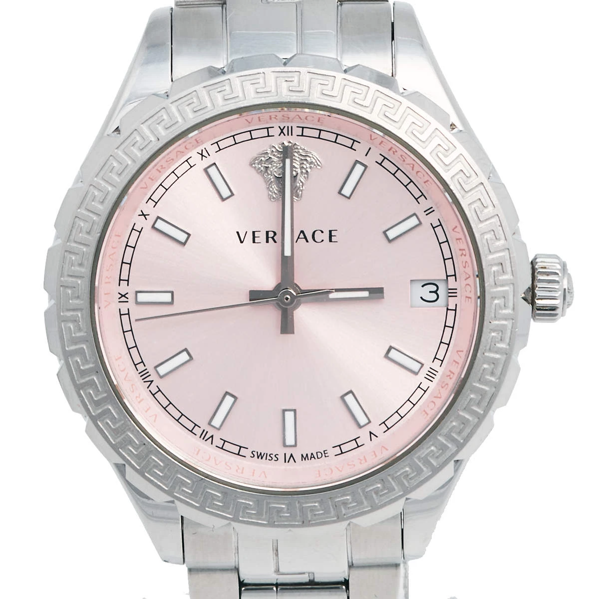 Versace Pink Stainless Steel Hellenyium V12010015 Women's Wristwatch 35 Mm For Women - Image 3