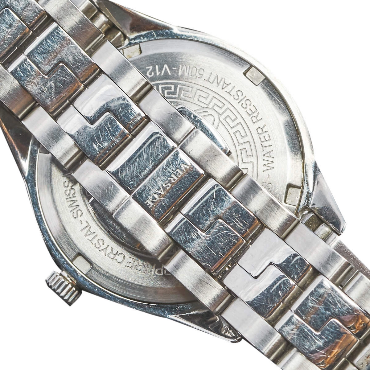 Versace Pink Stainless Steel Hellenyium V12010015 Women's Wristwatch 35 Mm For Women - Image 8