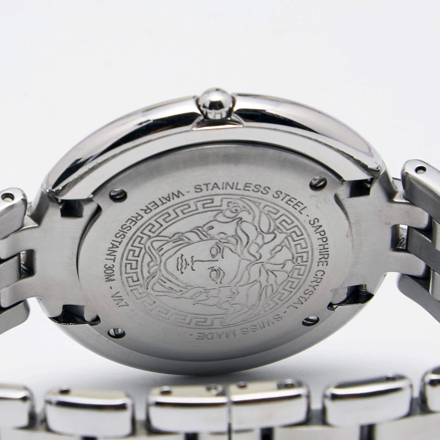 Versace Silver Stainless Steel Thea VA7 Women's Wristwatch 39 Mm For Women - Image 5