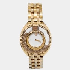 Versace Gold Stainless Steel Destiny Spirit 86Q Women's Wristwatch 39 Mm For Women
