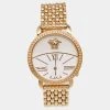 Versace White Gold Plated Stainless Steel Krios 93Q Women's Wristwatch 38 Mm For Women