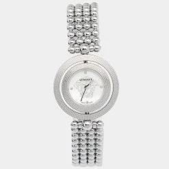 Versace Mother Of Pearl Stainless Steel Eon 79Q Women's Wristwatch 34 Mm For Women