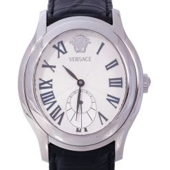 Versace White Stainless Steel OLA99 Women's Wristwatch 38MM For Women