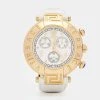 Versace Mother Of Pearl Gold Plated Stainless Steel Leather Aion 68C Women's Wristwatch 40 Mm For Women